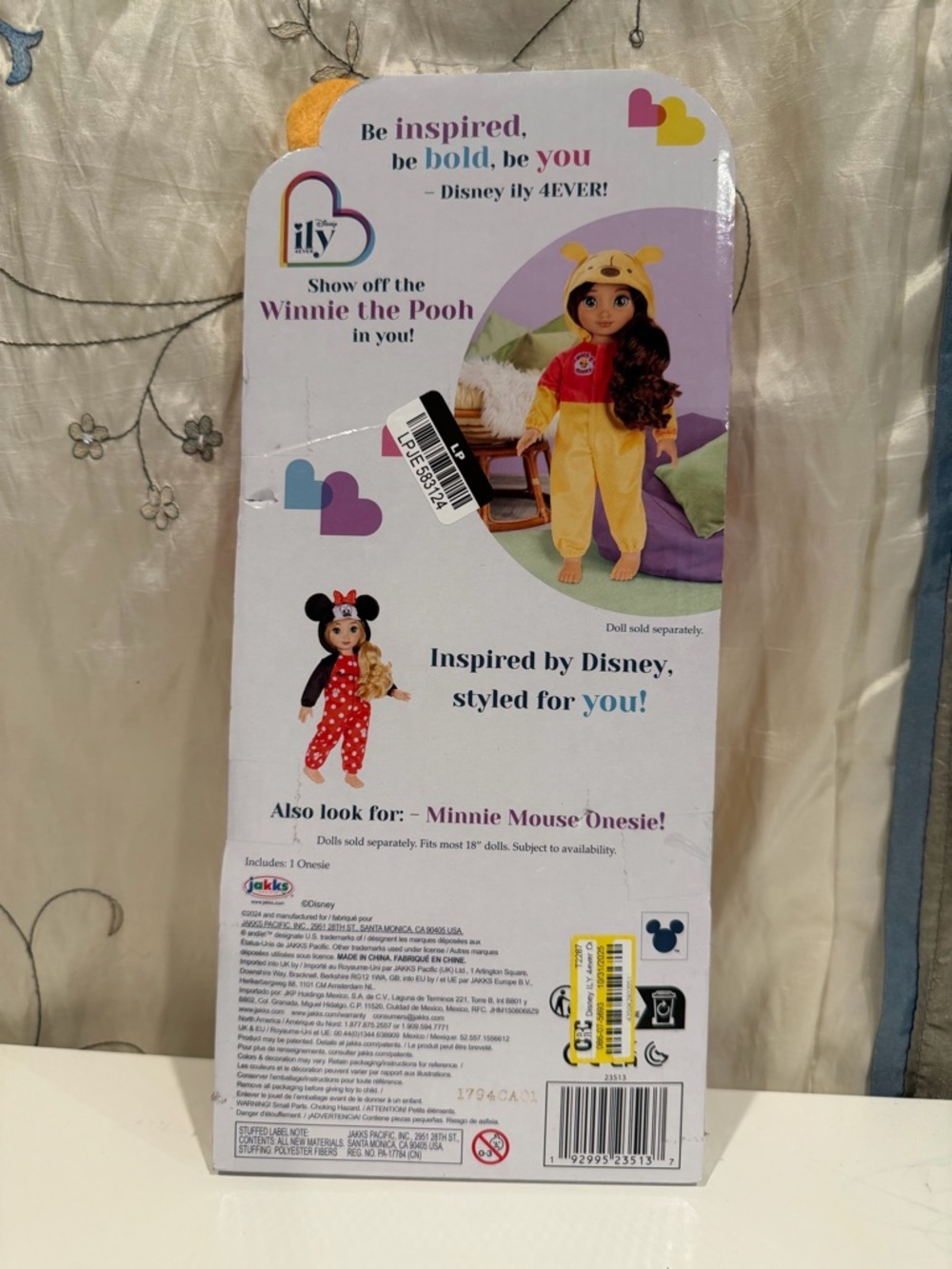 DISNEY ILY 4EVER ONE PIECE PAJAMA SET HOODIE 18" DOLL WINNIE THE POOH - Picture 9 of 10